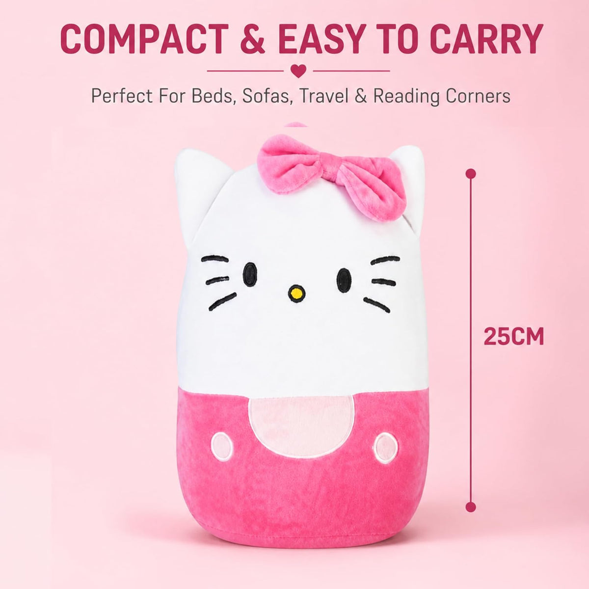 Hello Kitty Red Kids Licensed Oval Plush Pillow 25cm – view 2