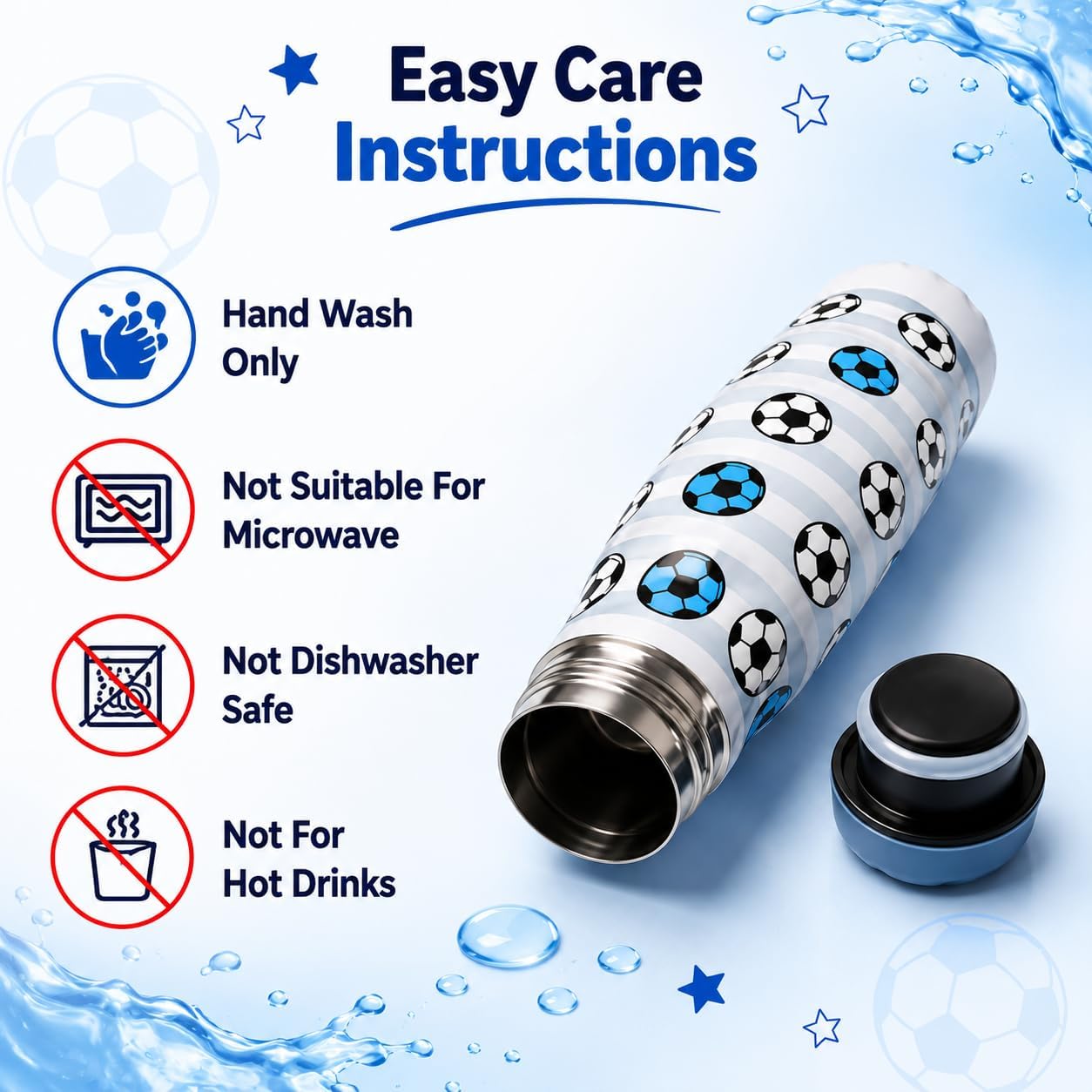 350ml Boys Insulated Metal Water Bottle
