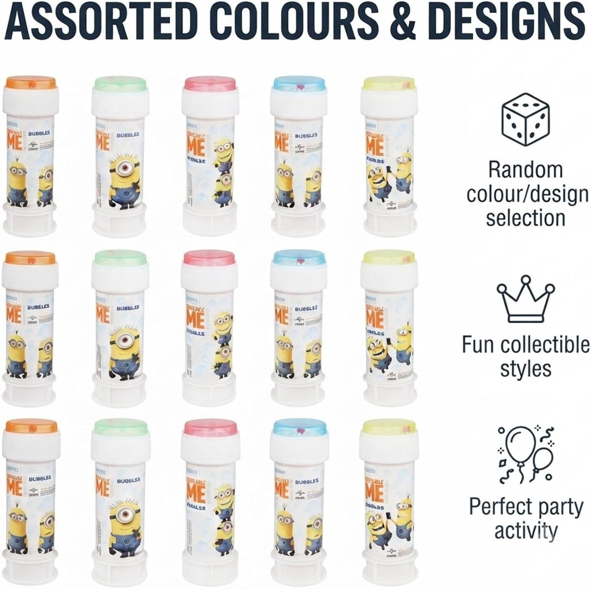 Minions 12Pcs Bubble Tubes with Wand – view 5