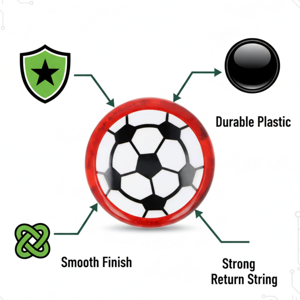 Sports Ball LED Light-Up YoYo 5.5cm - Rugby – view 2