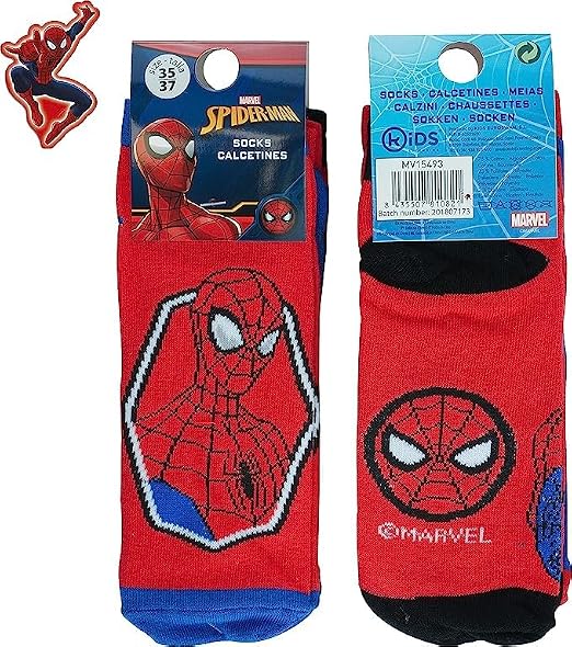 3 Pairs Spiderman Ankle Socks -UK 2.5-4.5/EU 35-37
