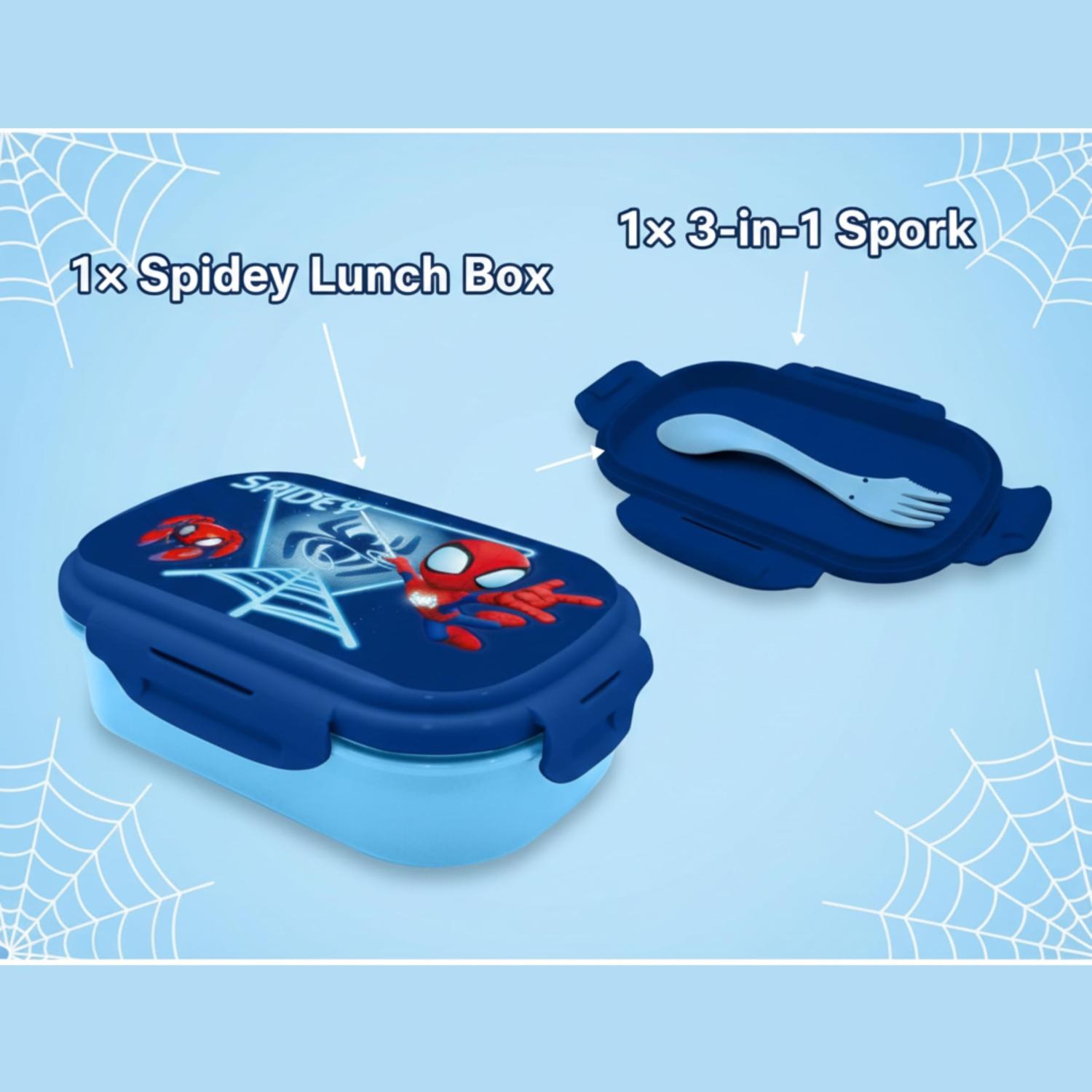 Kids BPA Free Plastic Lunch Box with Cutlery - Assorted