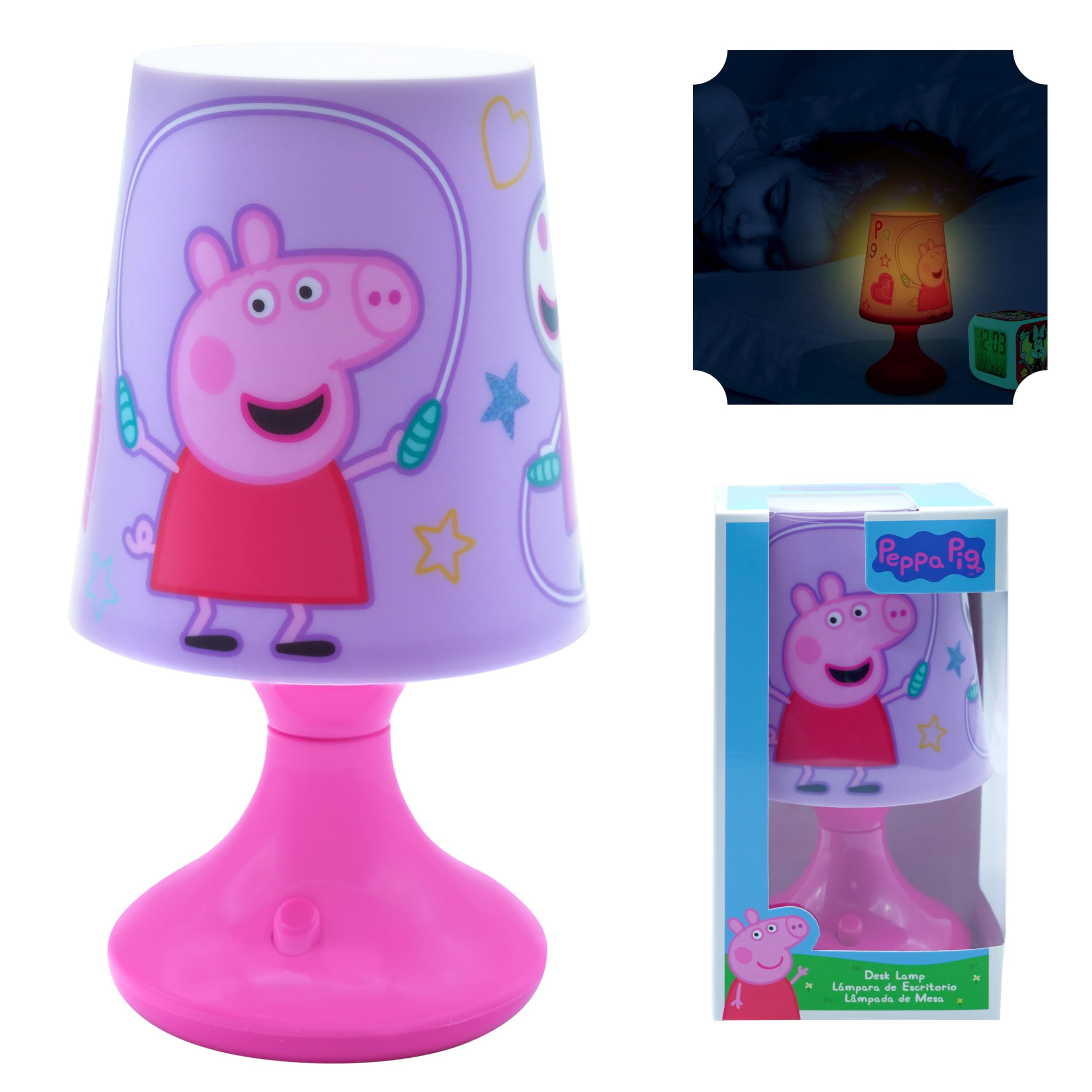 Table Lamp Battery Powered Bedside Lamp for Kids