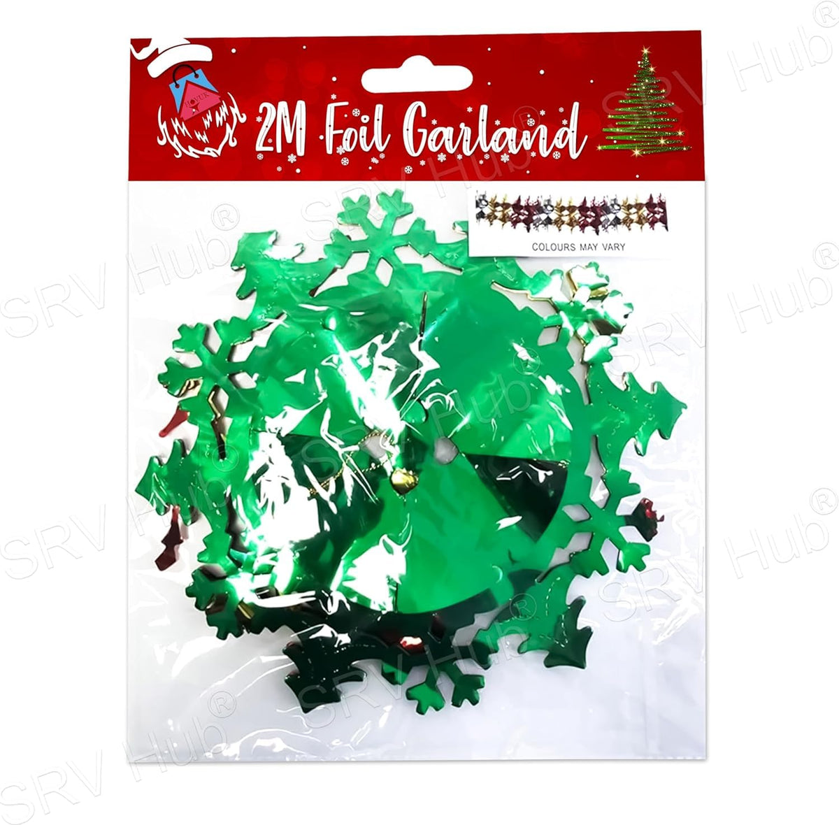 2M Long Snowflake Garland Christmas Hanging Decoration