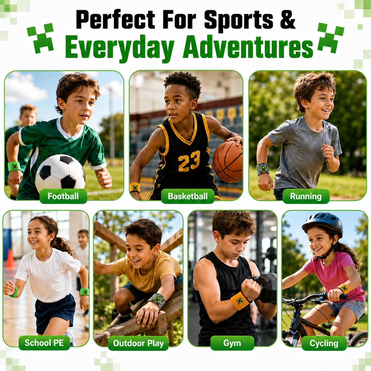 8.5cm Soft Stretch Kids Sweatband