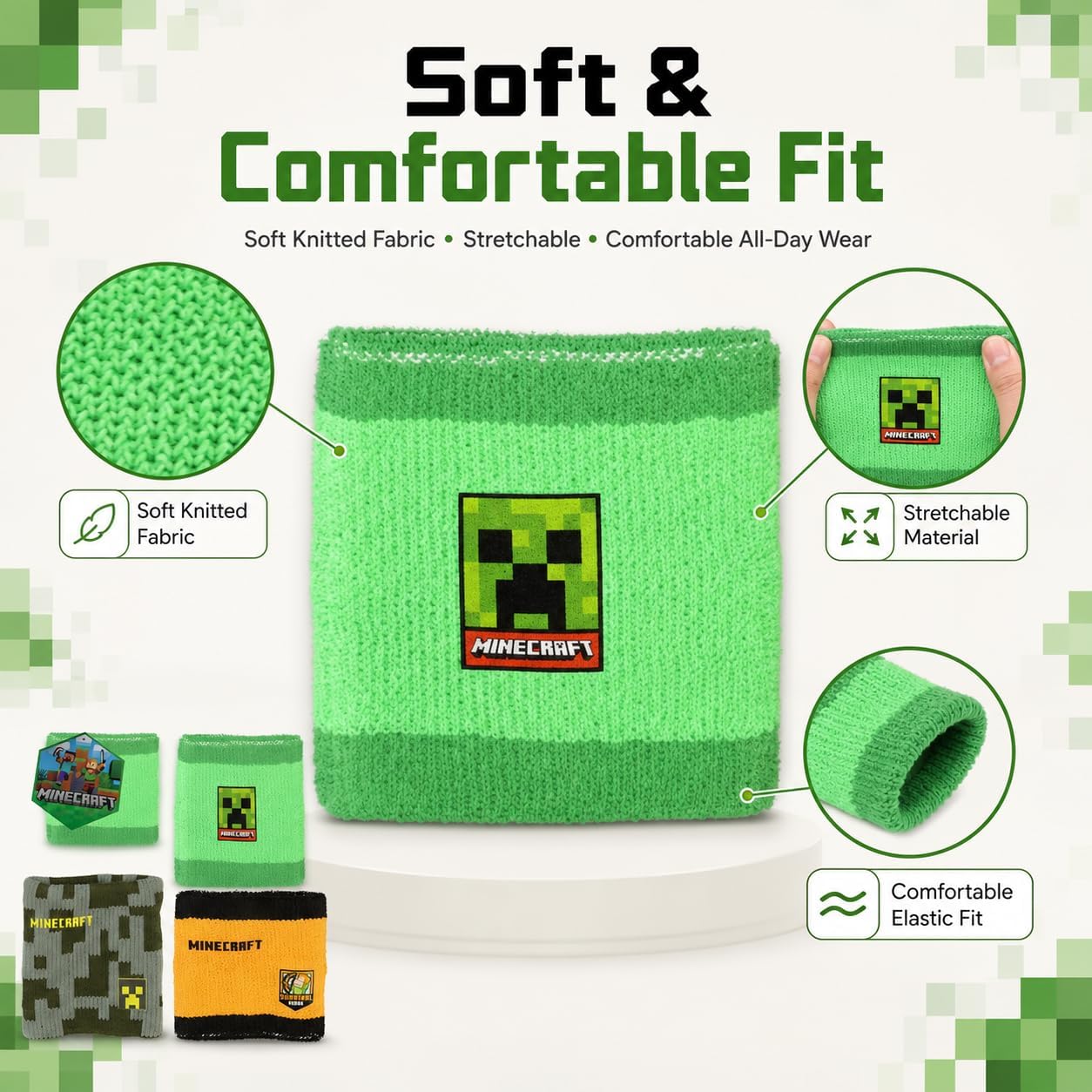 8.5cm Soft Stretch Kids Sweatband