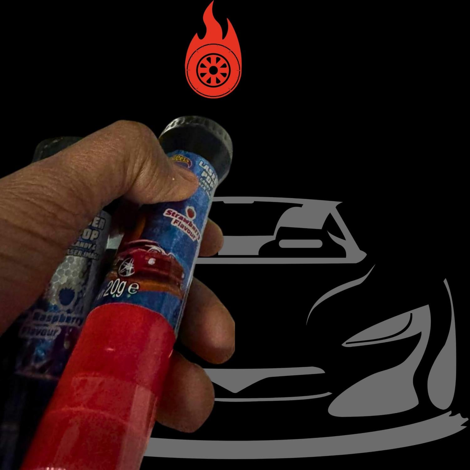 Hot Wheels Laser Pop Lollipop – Flavour Candy with Light Projector