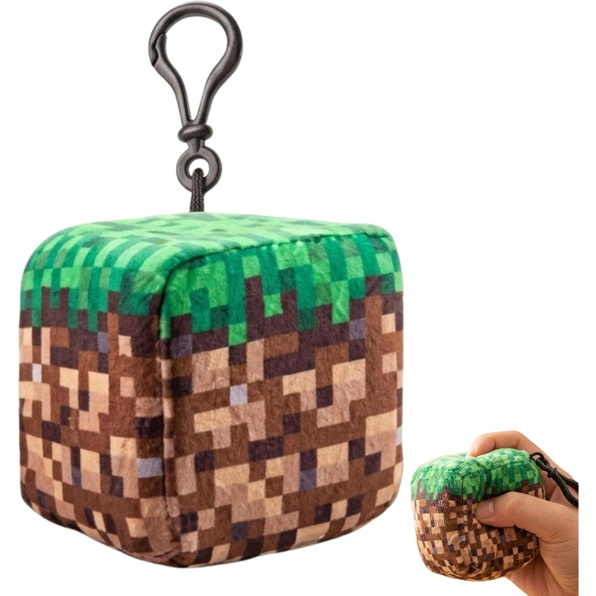 Minecraft Earth Kids Licensed Minecraft Plush Cube Clip-On Keychain