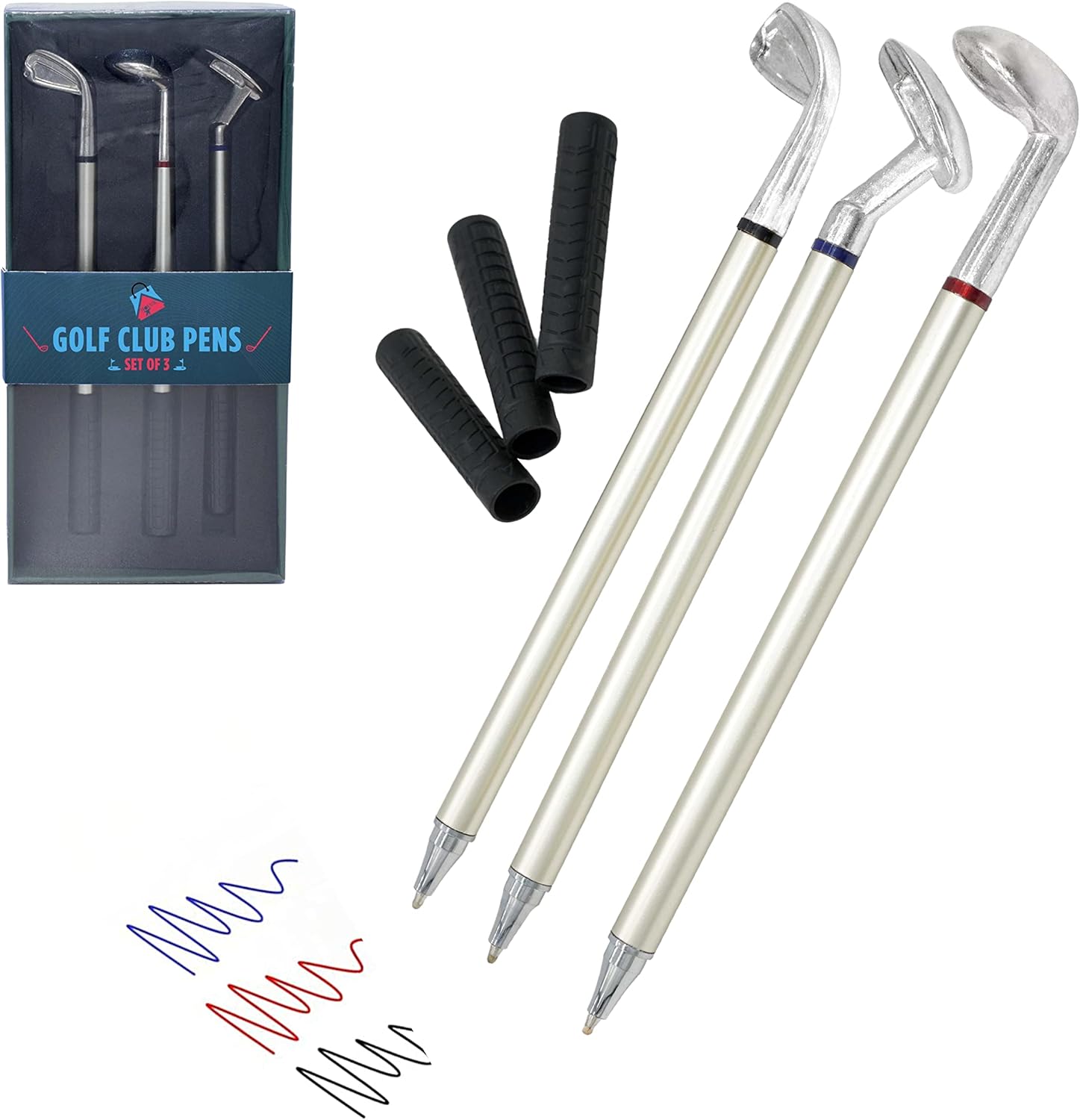 3Pcs Golf Club Refillable Ballpoint