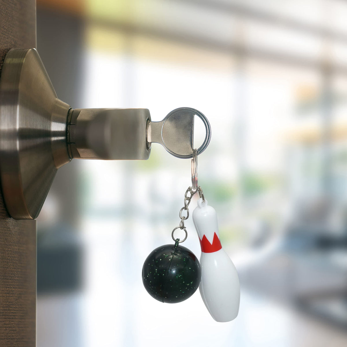 Bowling Pin Keyring Set 6.5cm – view 8