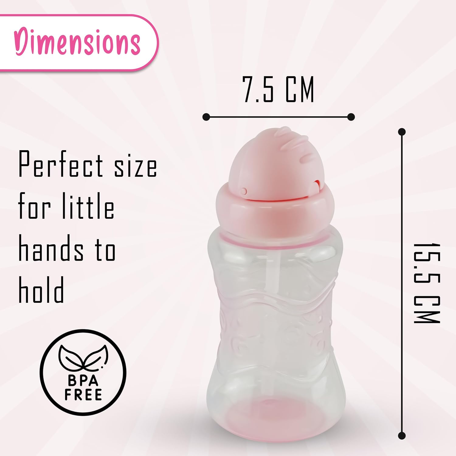 300ml Baby Sippy Cup with Pop-Up Straw 12+m