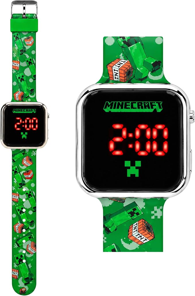 Minecraft Kids Licensed LED Wrist Watch 3.5cm