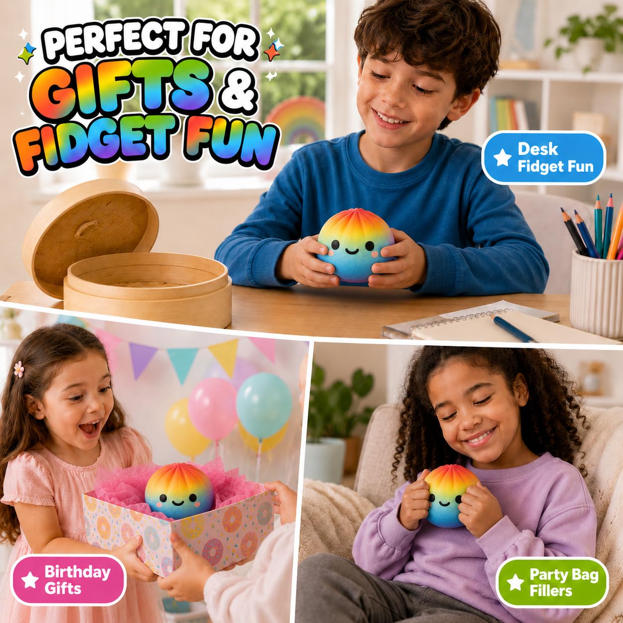 Rainbow Mystery Dumpling Toy - 8.5cm