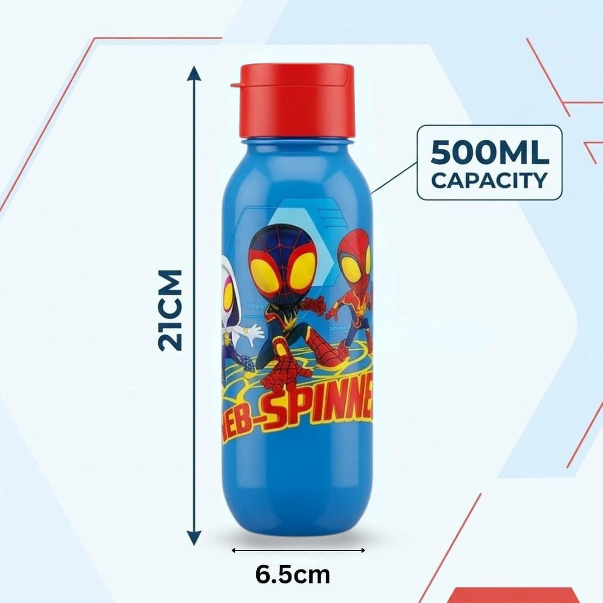 Spidey 500ml Antibacterial Water Bottle