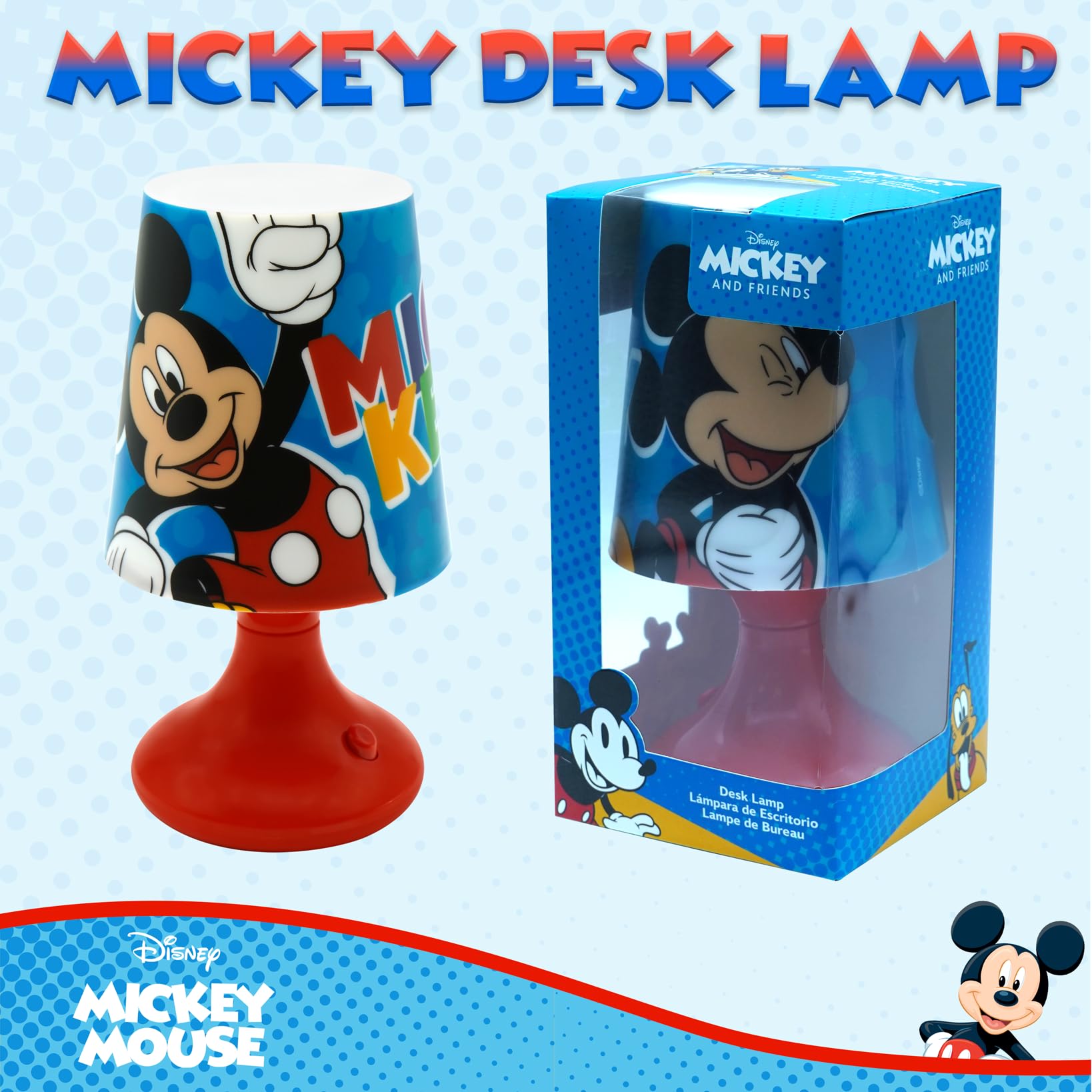 Table Lamp Battery Powered Bedside Lamp for Kids