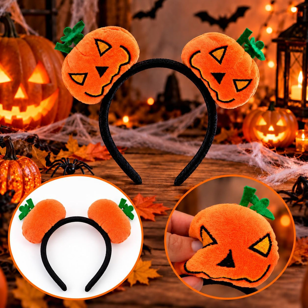 19cm Halloween Plush Pumpkin Headband