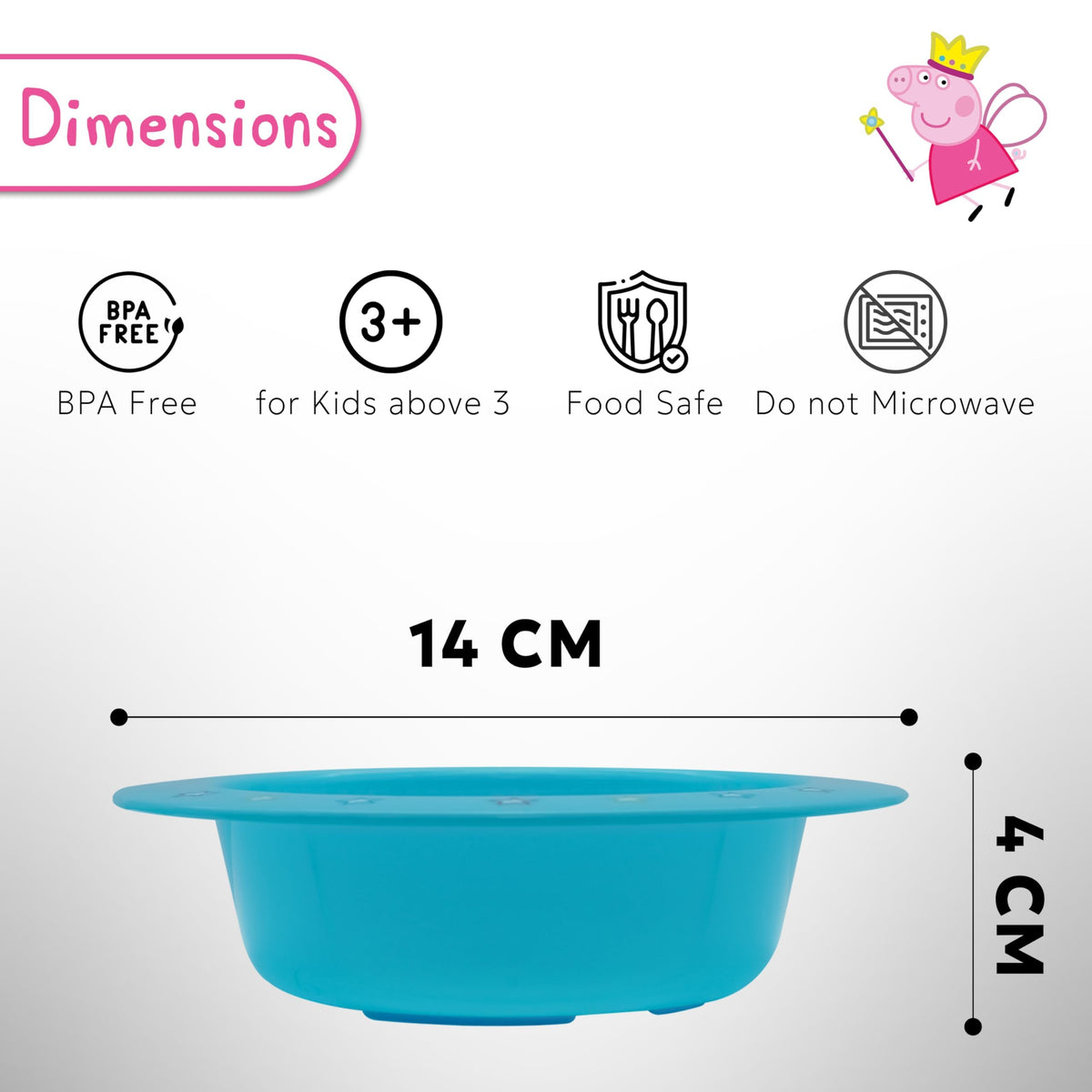 George Pig Kids Licensed Reusable Baby Feeding Bowl 6+Months – view 2