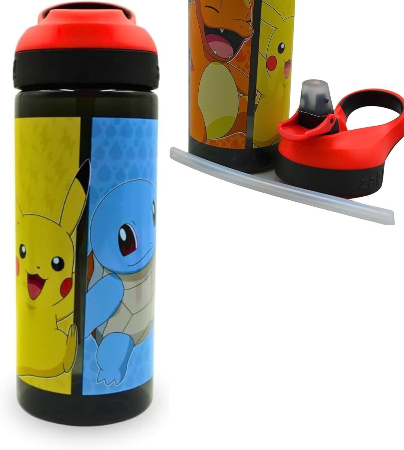 Kids 475ml Water Bottle with Straw Leak-Proof BPA-Free