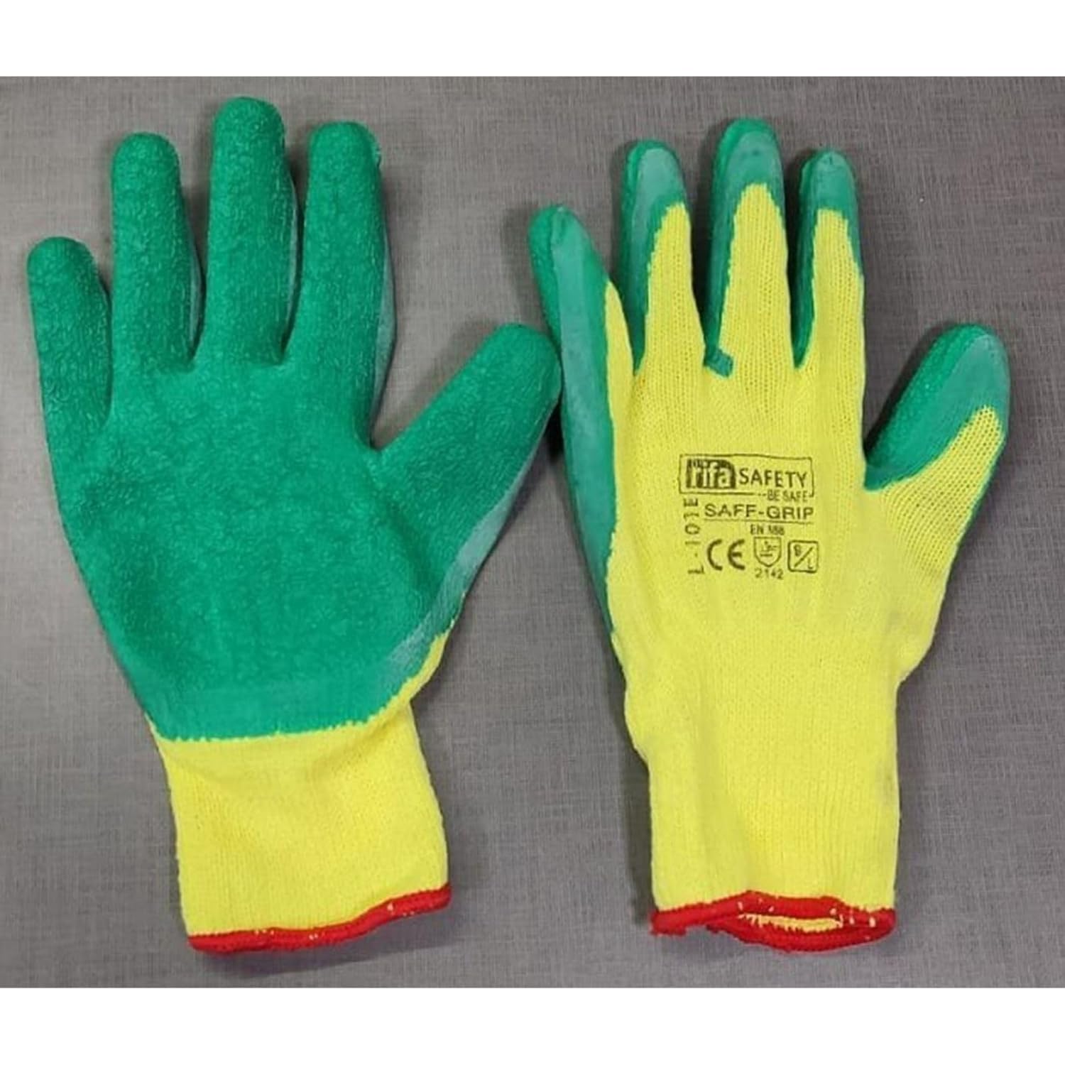 Latex Gripper Non-Slip Work Gloves - Assorted