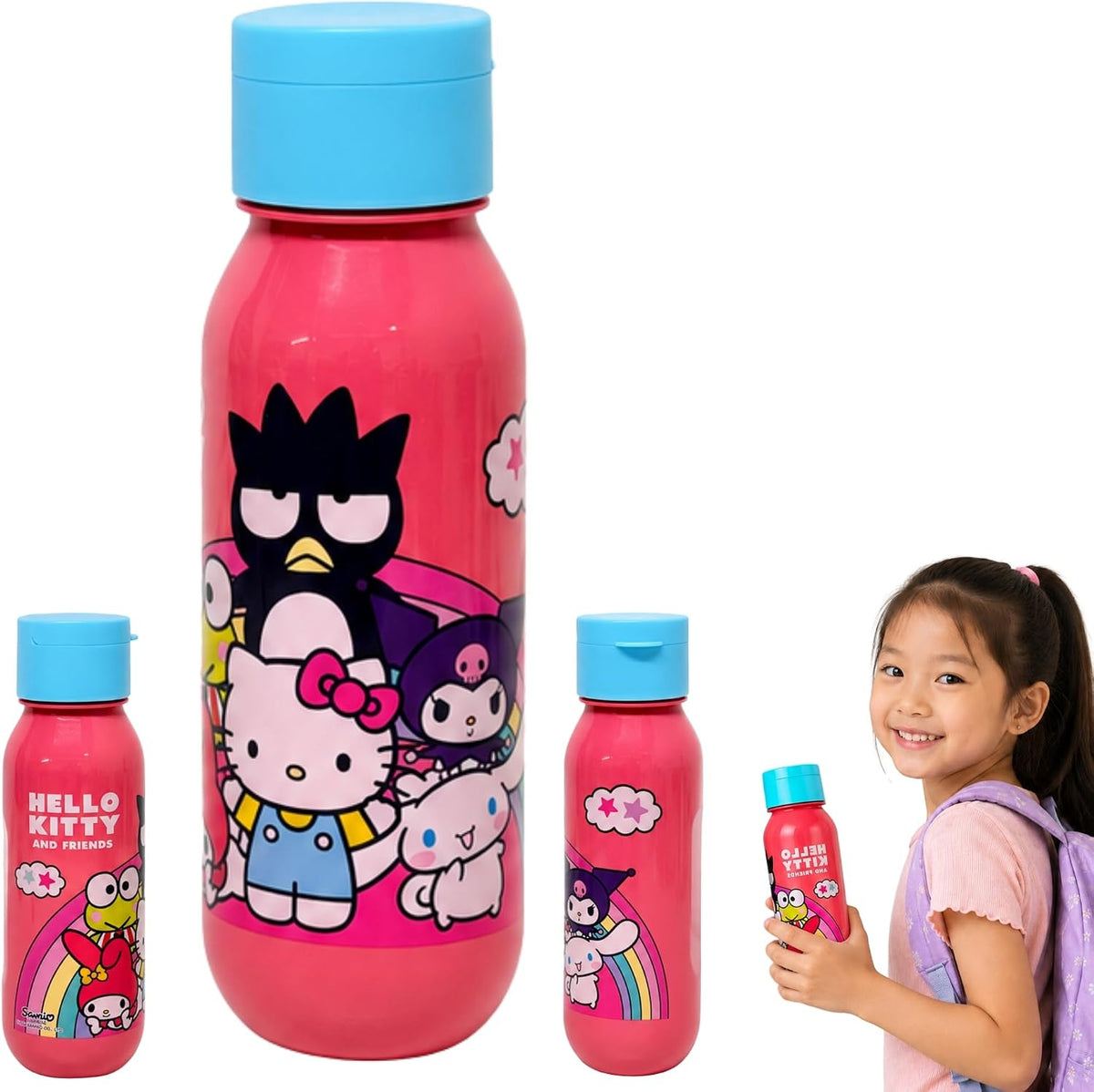 Hello Kitty 500ml Antibacterial Water Bottle