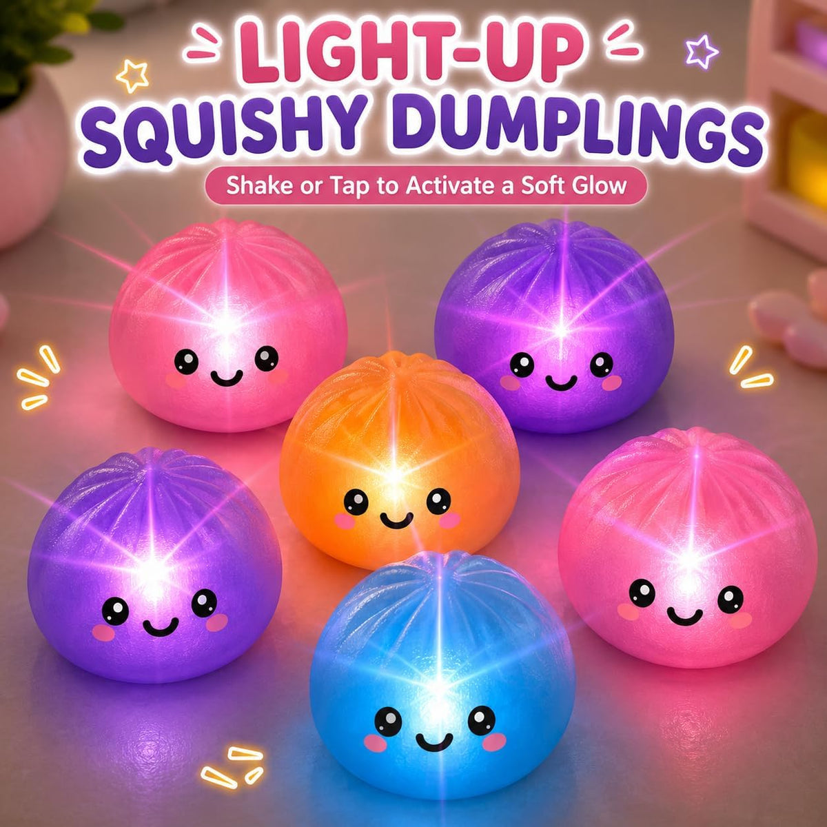 Light-Up Squishy Dumpling Toy 8.5cm – view 6
