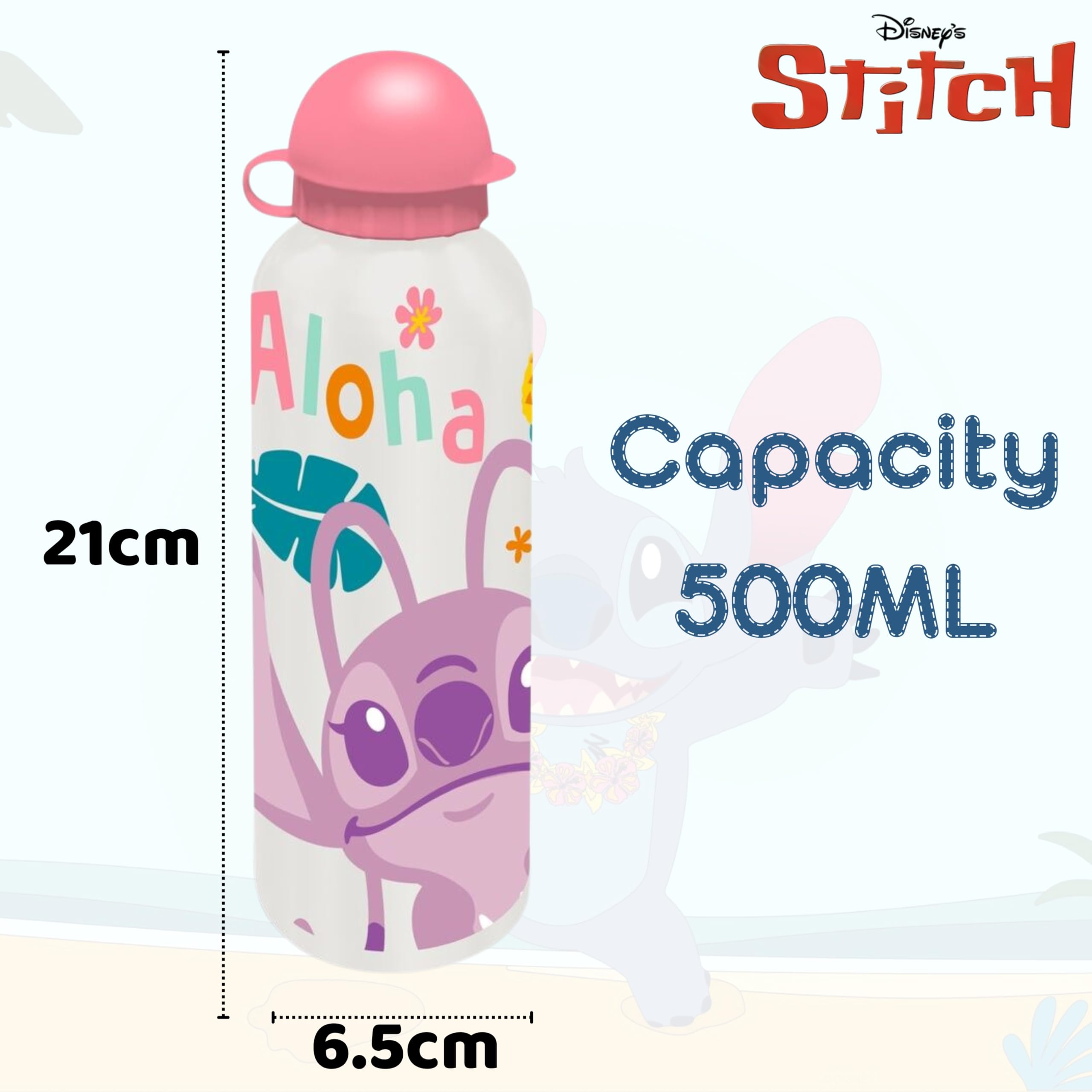Disney Stitch Aluminium Water Bottle 500ml