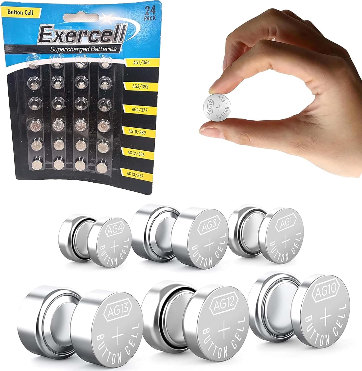 3V Button Cell Batteries – 24 Pack