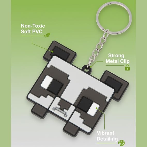 Panda Keyring Kids Licensed Minecraft PVC Keyring - Random Design – view 4