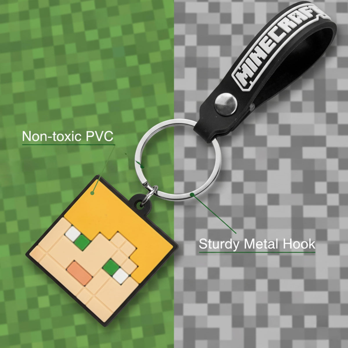 Minecraft Steve Kids Licensed Minecraft PVC Keychain – view 3
