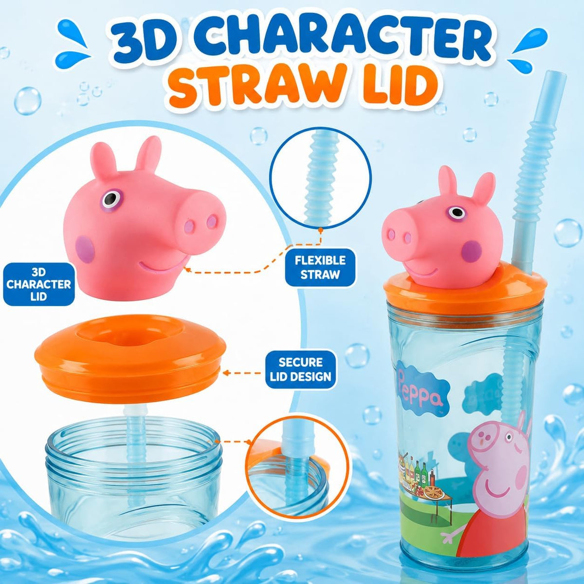 3D Figurine Peppa Pig Tumbler - 360ml – view 2