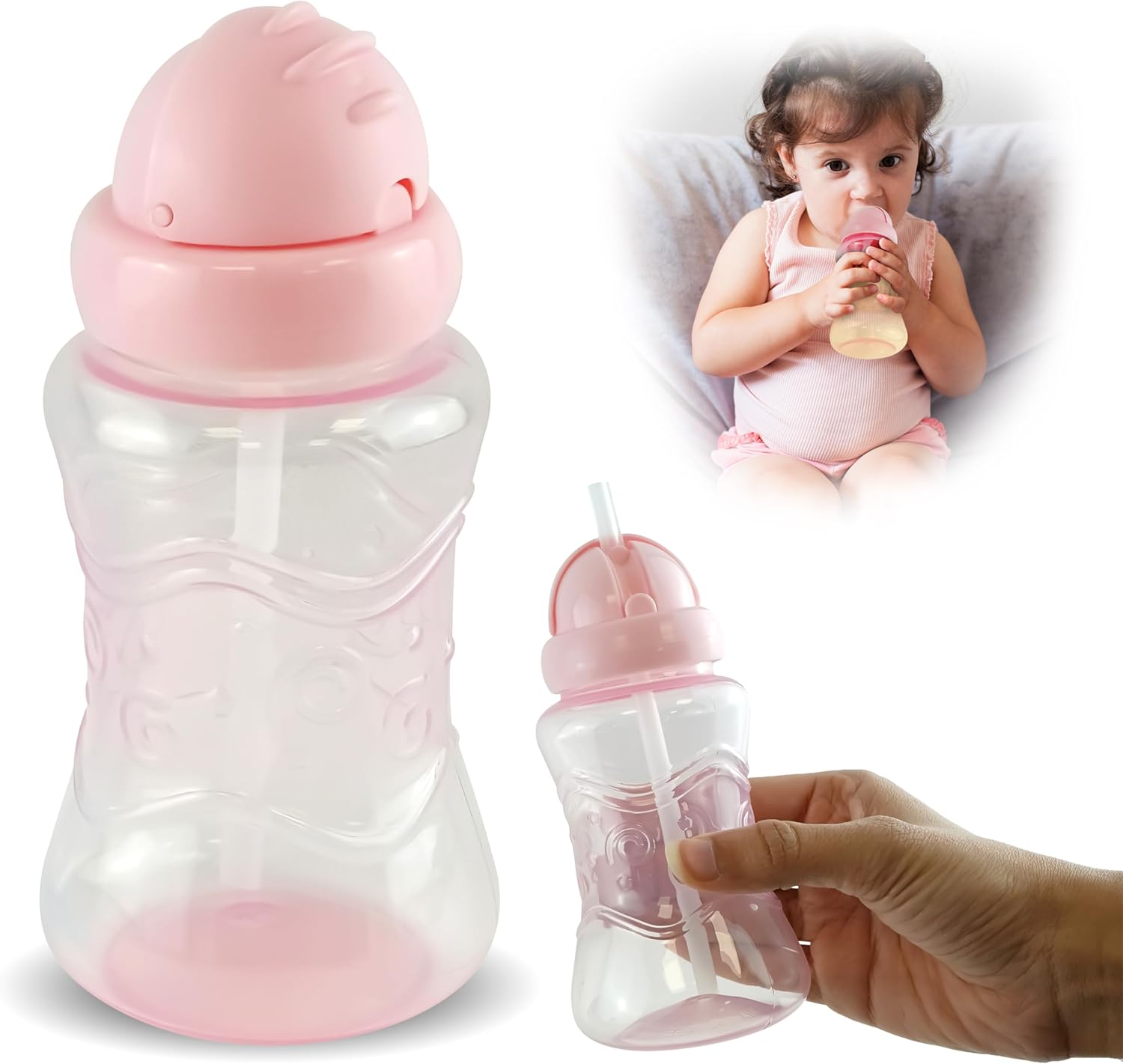 300ml Baby Sippy Cup with Pop-Up Straw 12+m