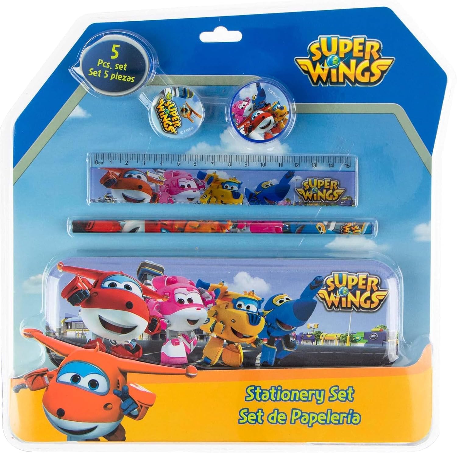 Kids Stationery Set Pencil Case 5Pcs