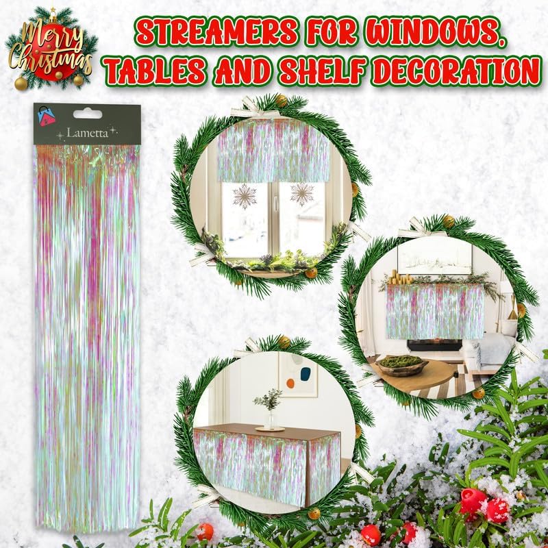 1.2M Christmas Lametta Tinsel Curtain Party Decor