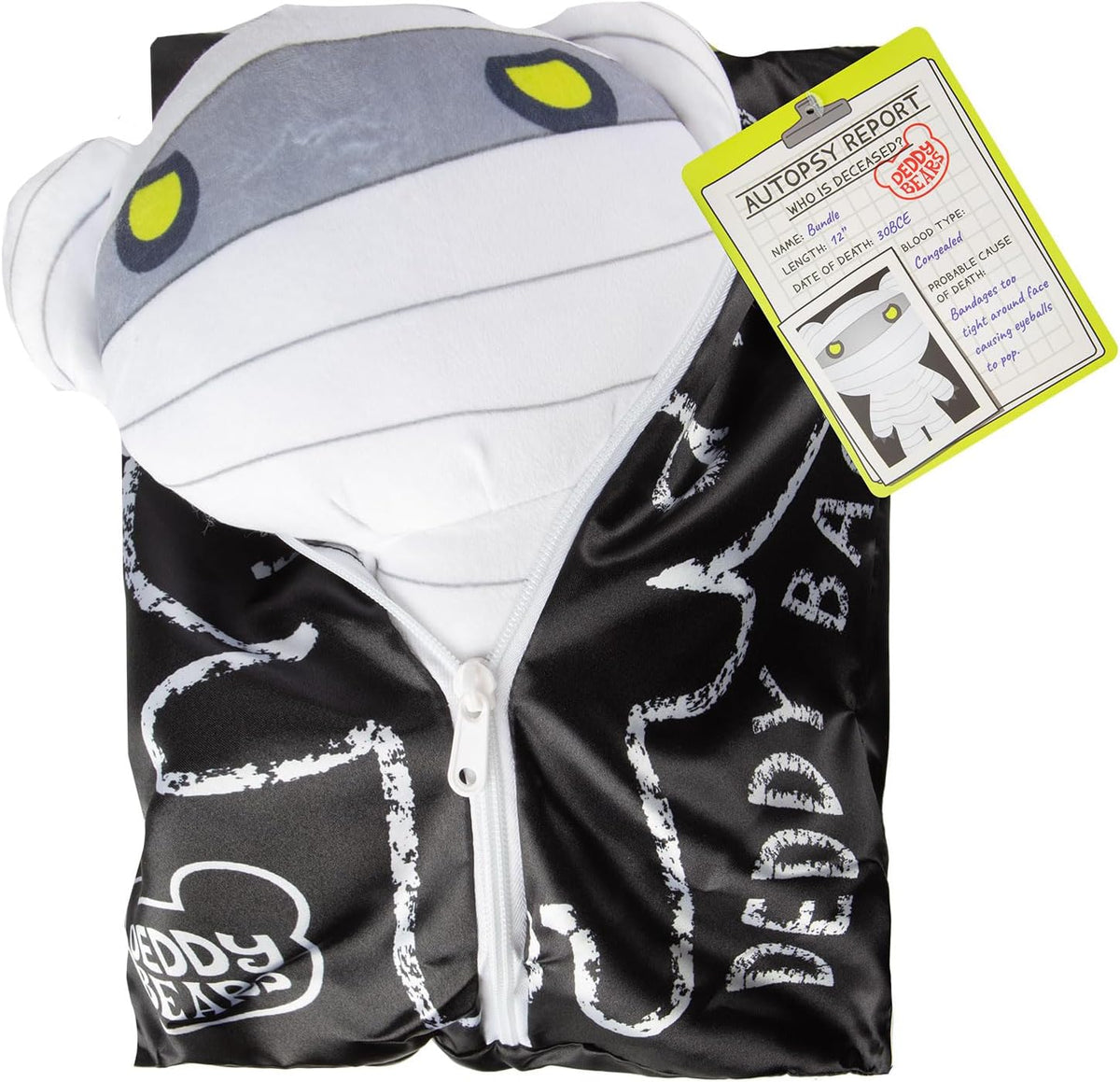 Bundle Halloween Plush Deddy Bear Zip Body Bag 30cm
