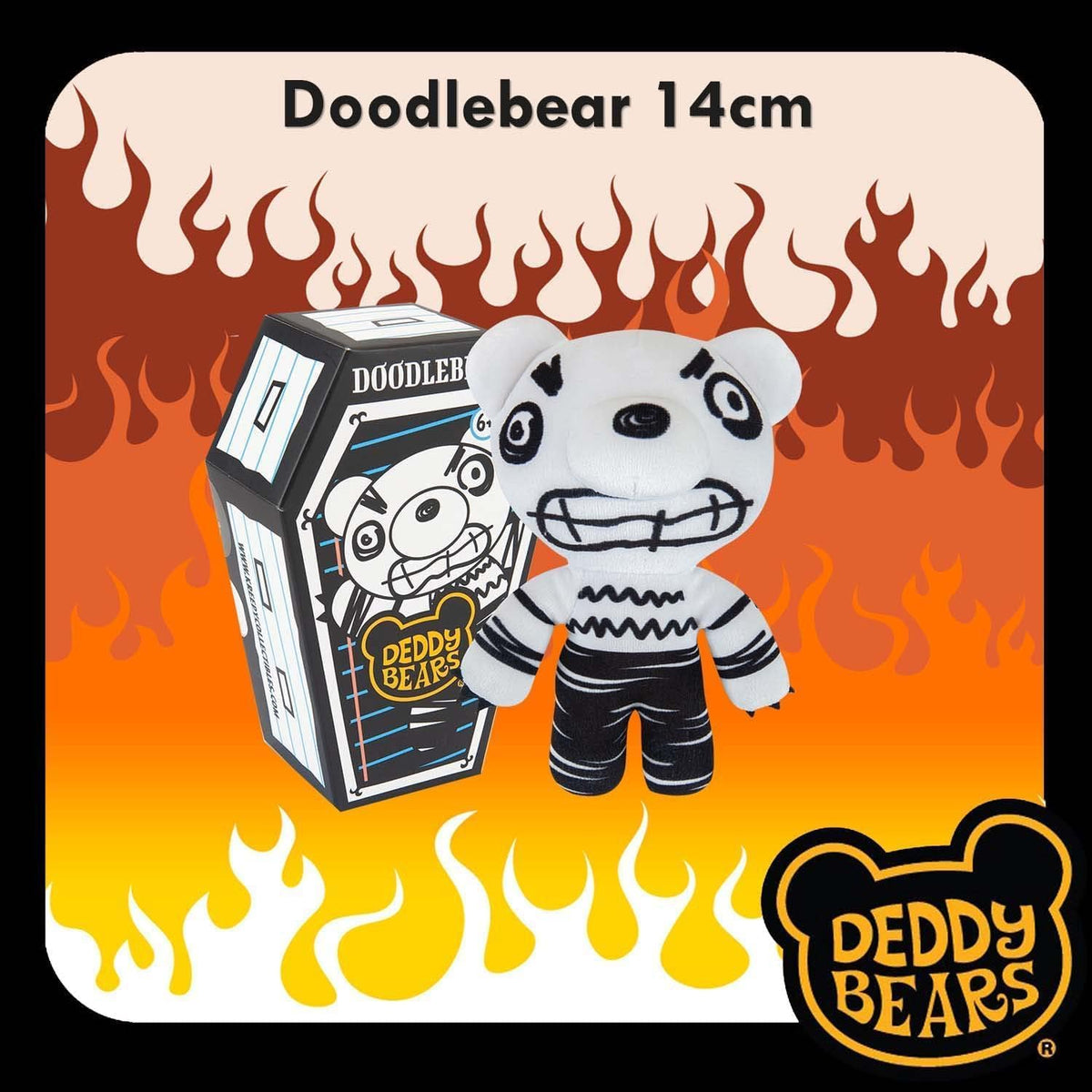 Doodlebear Halloween Plush Deddy Bears Coffin - 15cm Series 3