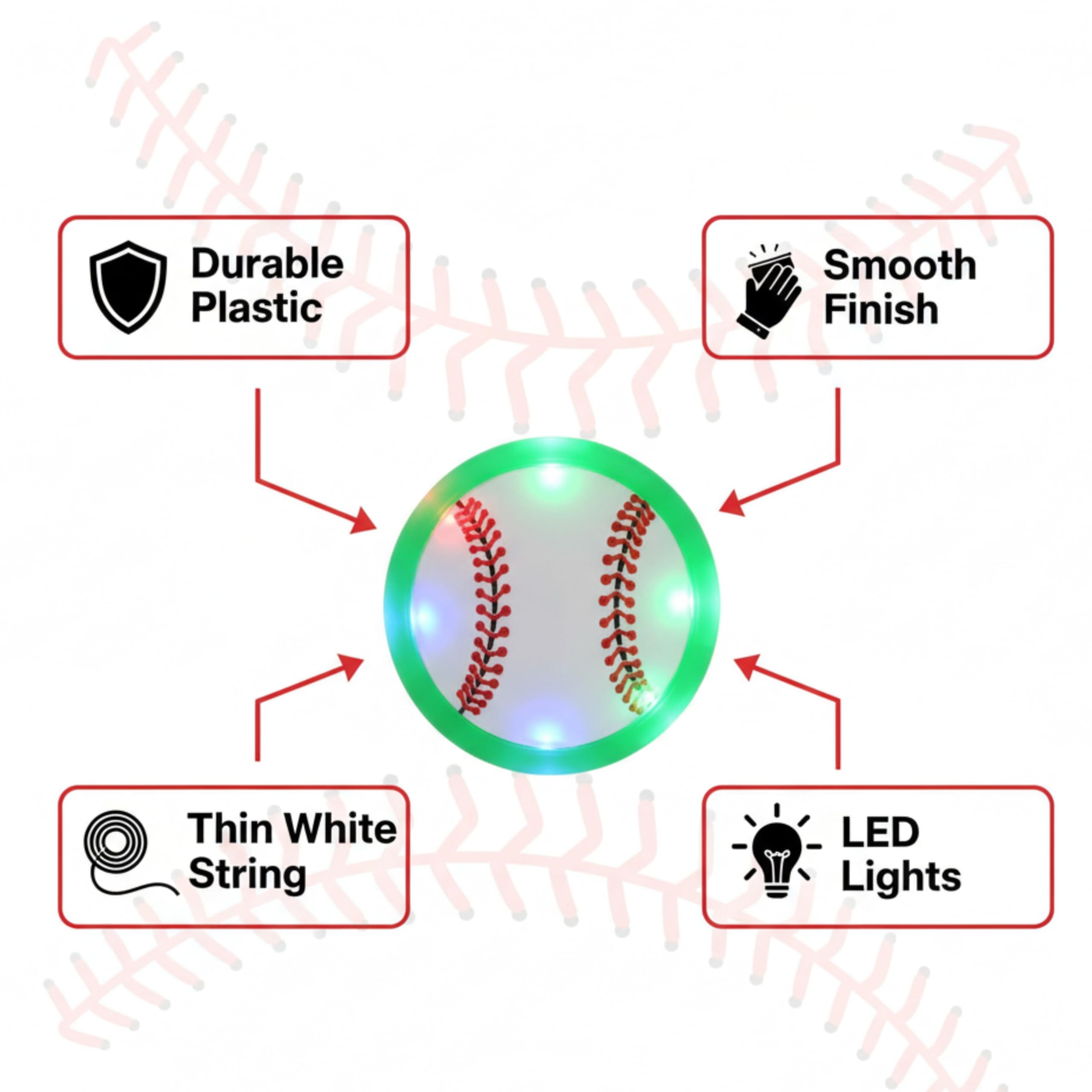 Sports Ball LED Light-Up YoYo 5.5cm - Rugby – view 12