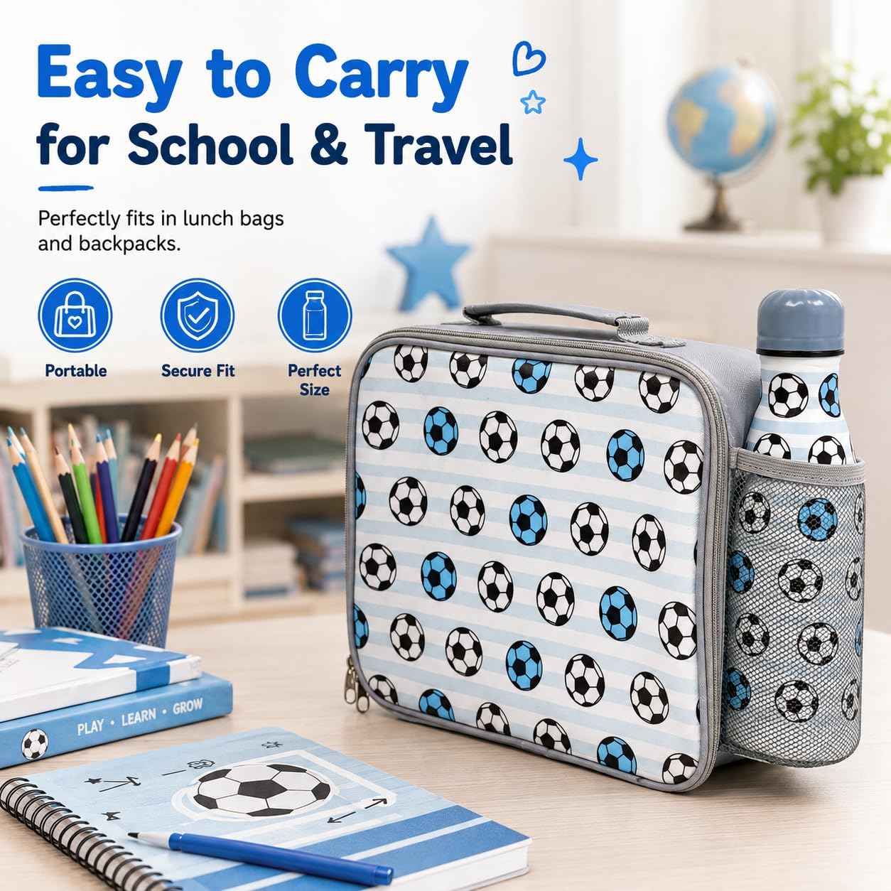350ml Boys Insulated Metal Water Bottle