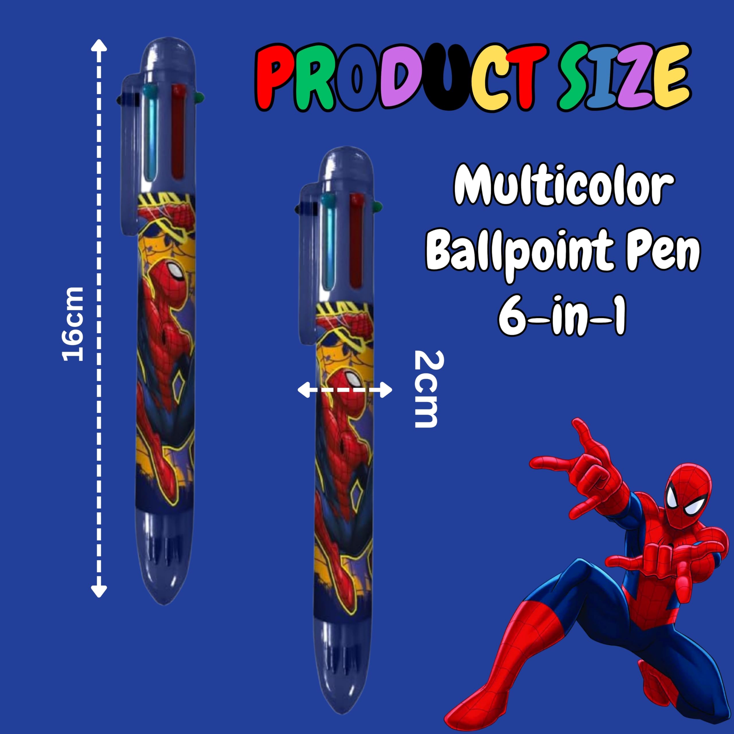 6 Color Pen Character Printed