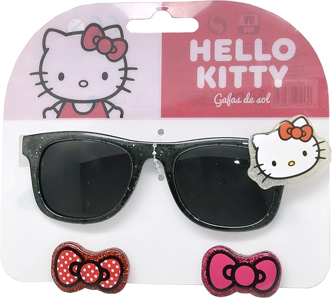 Hello Kitty Kids Licensed UV400 Sunglasses Interchangeable Charm Bows