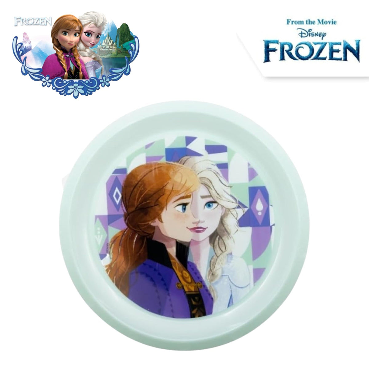 Disney Frozen Kids Licensed Reusable Plastic Plate 22cm – view 3