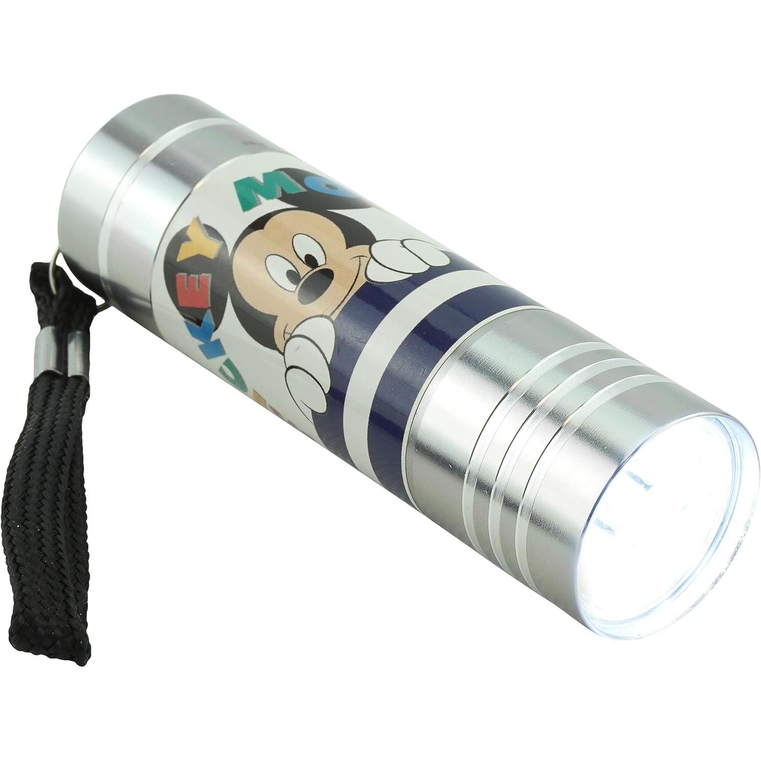 Mickey Mouse 9 LEDs Aluminium Torch for Kids - Assorted