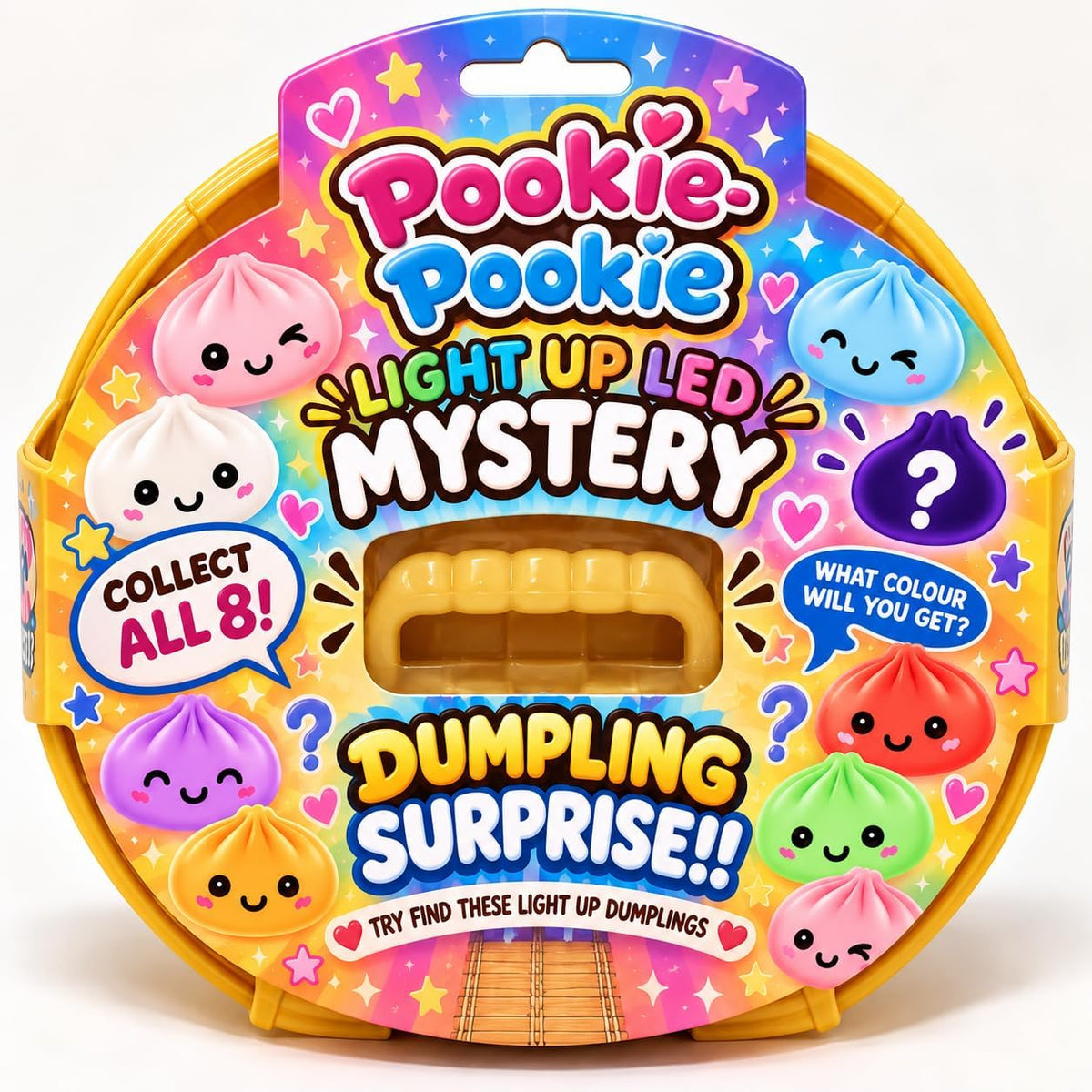 LED Light Up Squishy Dumpling Toy - 8.5cm