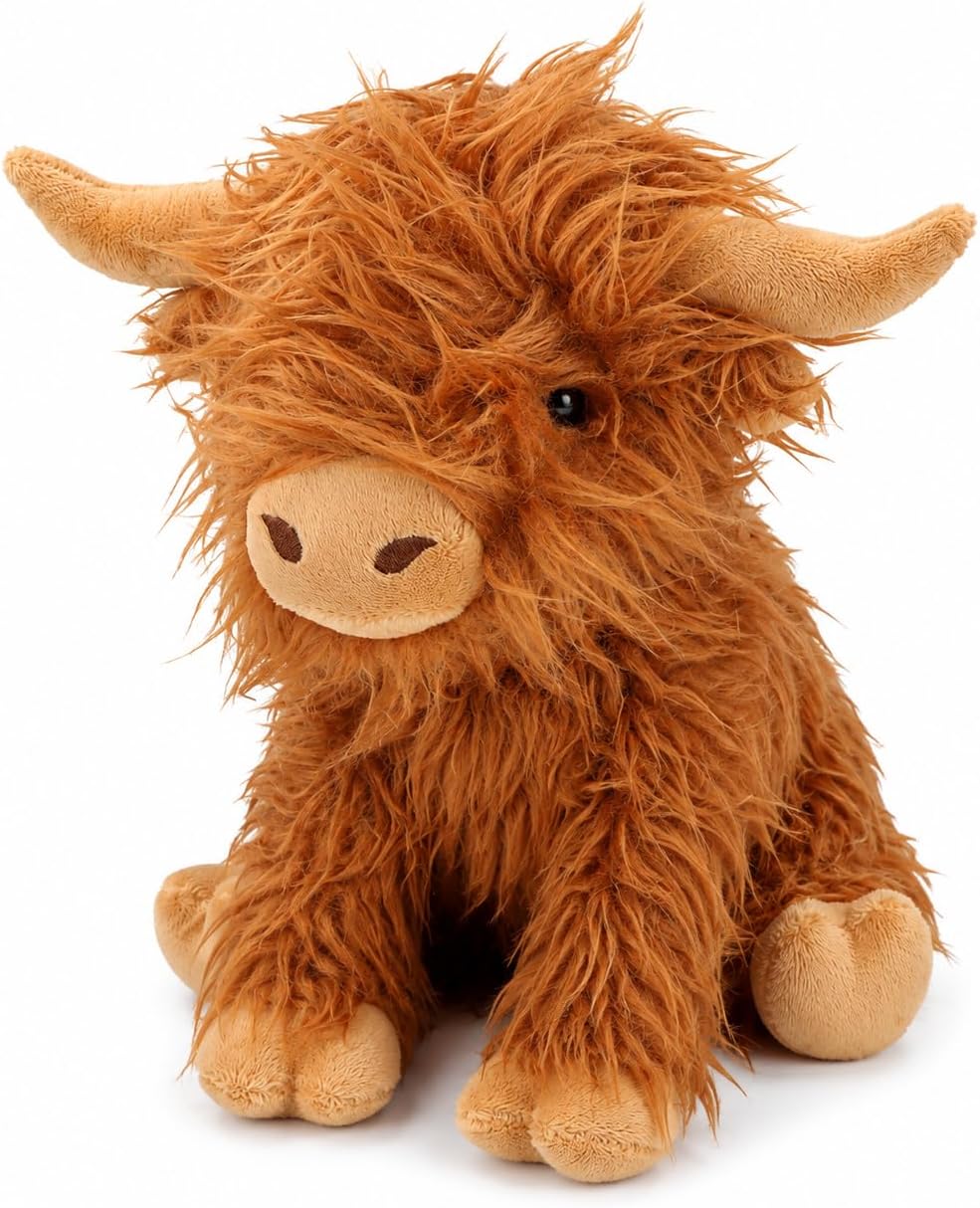 Highland Fluffy Scottish Cow Soft Toy 23cm