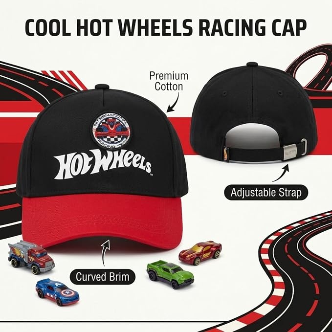 Hot Wheel Cotton Baseball Cap 3-8 Years