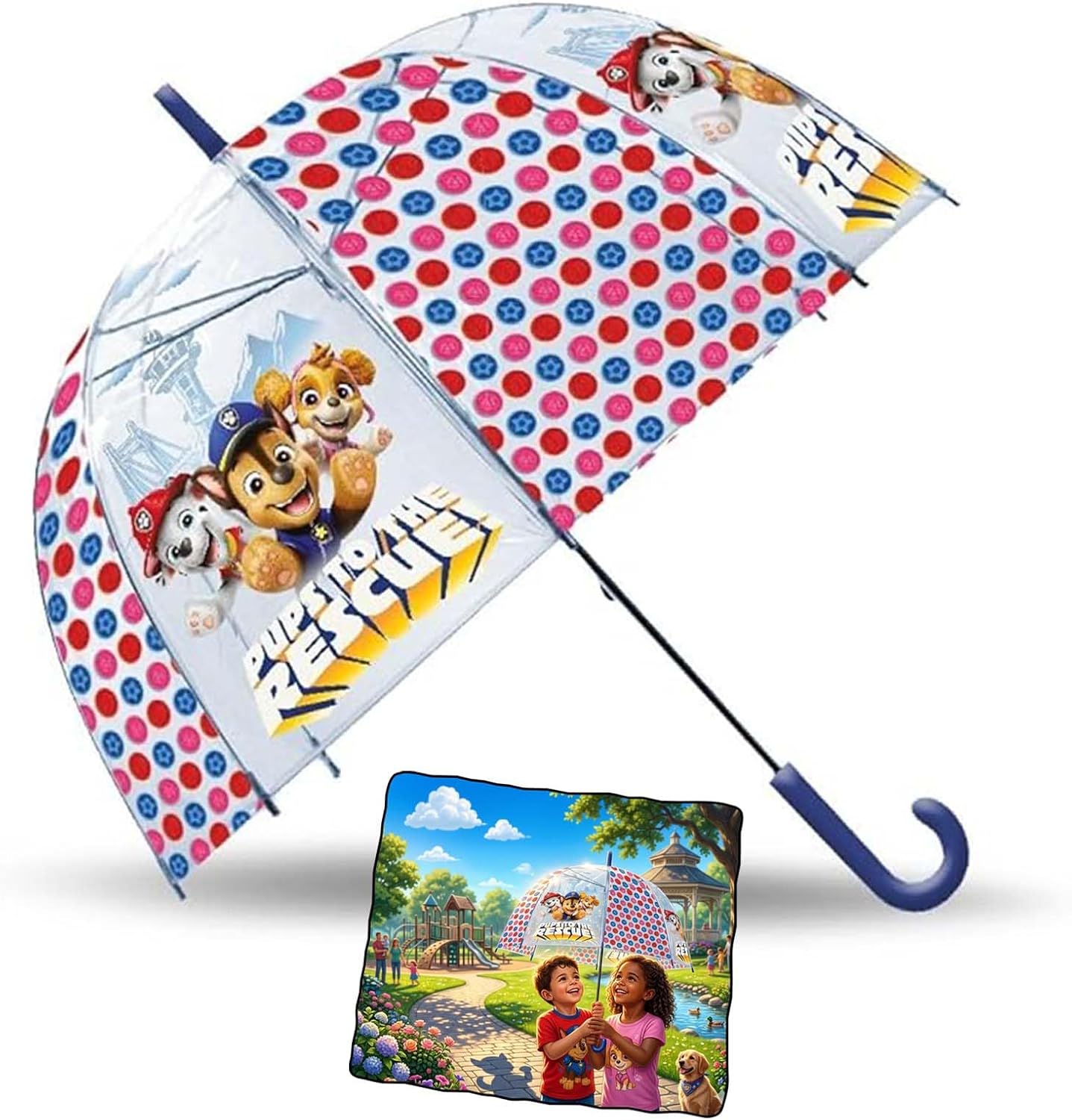 Paw Patrol Transparent Dome Umbrella 3-7 Years