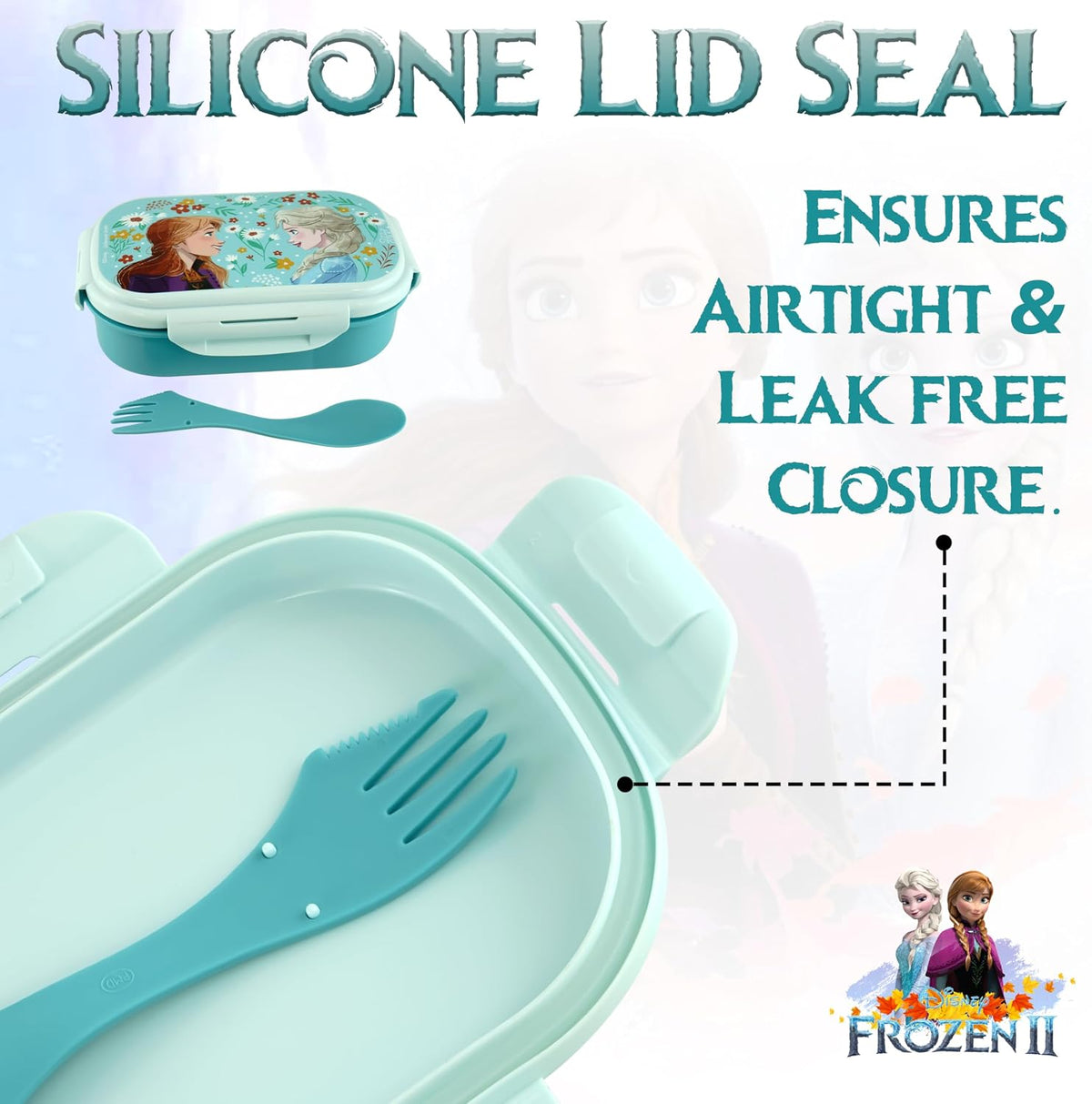 Frozen Kids Lunchbox with Cutlery 20cm