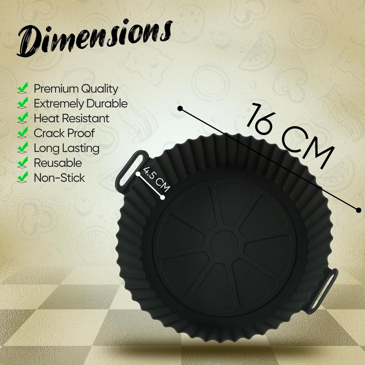 16cm Round Silicone Air Fryer Liner – view 2