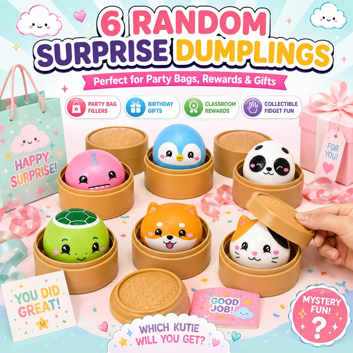 Animal Dumpling Squishy Toy 8.5cm – view 6