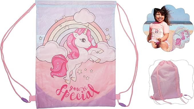 Unicorn Kids Licensed Water Resistant Drawstring Gym Bag