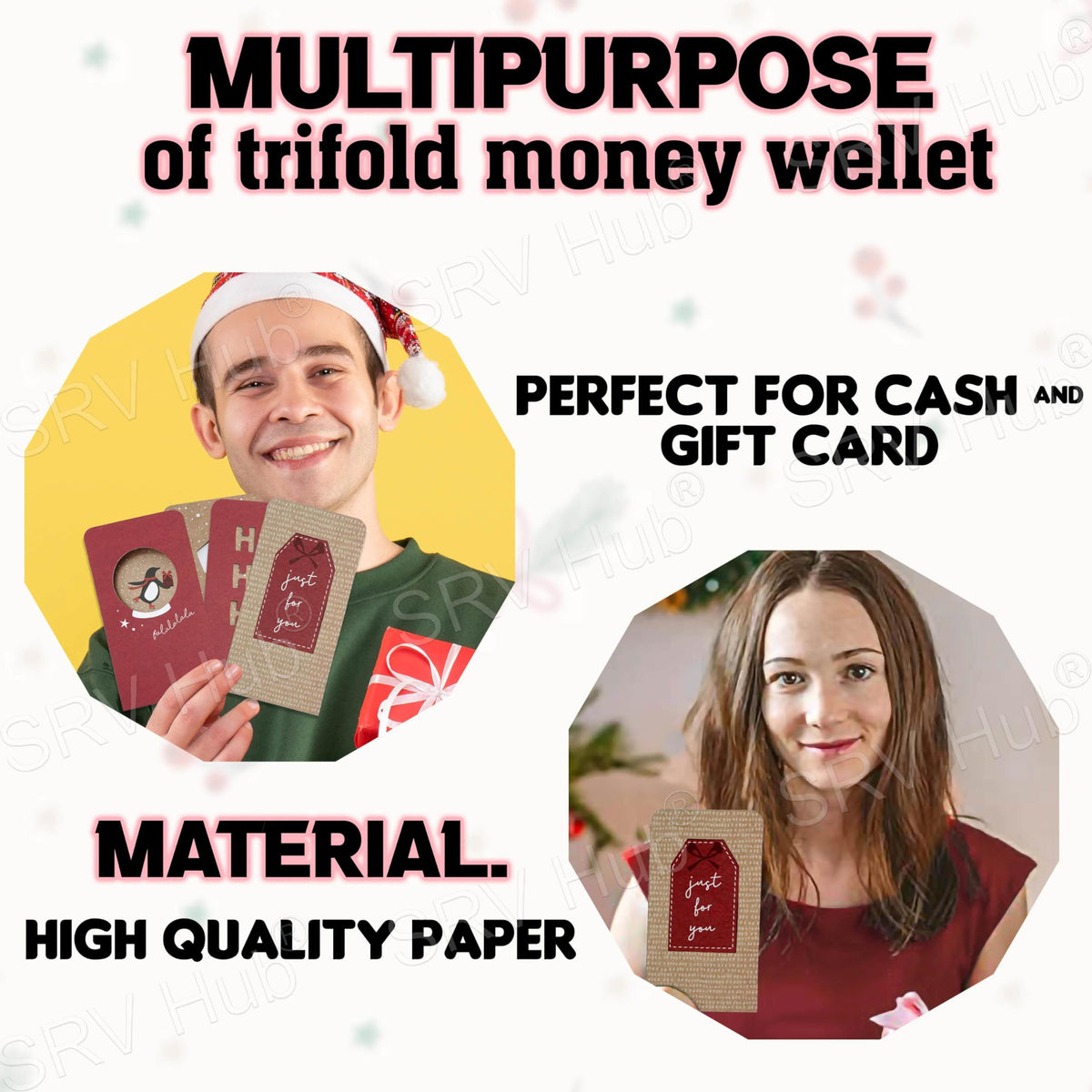 4Pcs Craft Christmas Money Wallet 16cm